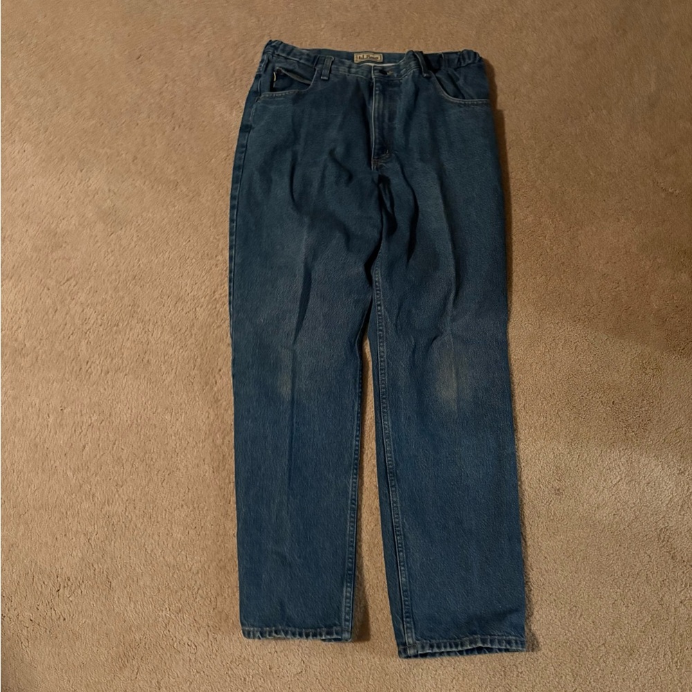 L.L. Bean Men's Straight Fit Blue 100 Percent Cotton Denim Jeans ❤️